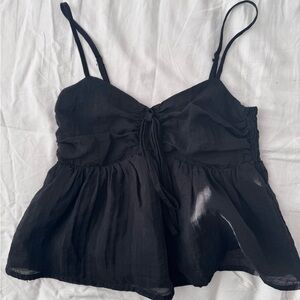 H&M Black Tie-Front Cami Top